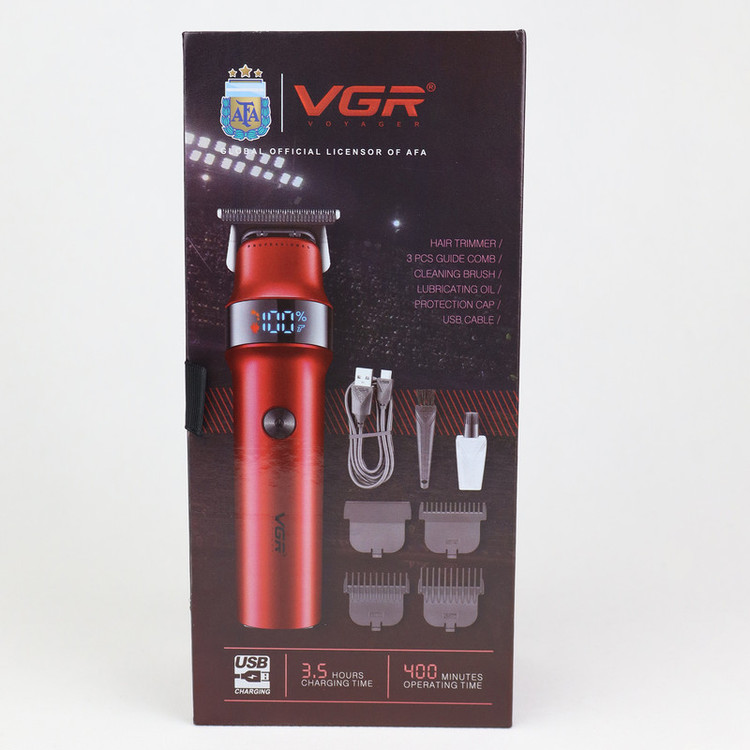 ماشین اصلاح وی جی ار مدل V-987 قرمز