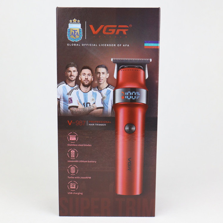 ماشین اصلاح وی جی ار مدل V-987 قرمز